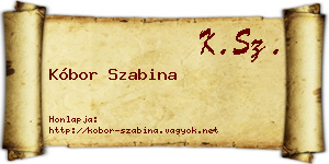 Kóbor Szabina névjegykártya