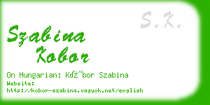 szabina kobor business card